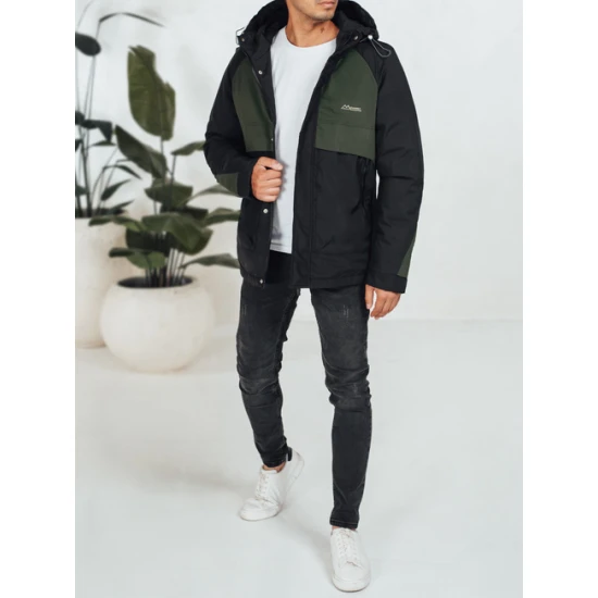 Vyriška tamsiai žalia žieminė striukė Banket Žieminės striukės