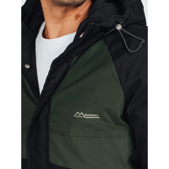 Vyriška tamsiai žalia žieminė striukė Banket Žieminės striukės