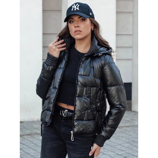 Moteriška juoda žieminė striukė Warm Moteriškos striukės