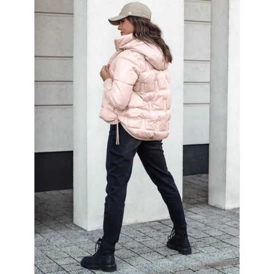 Moteriška šviesiai rožinė žieminė striukė Warm Moteriškos striukės