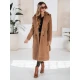 Moteriškas šviesiai rudas žieminis paltas Gino Moteriškos striukės