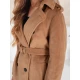 Moteriškas šviesiai rudas žieminis paltas Gino Moteriškos striukės