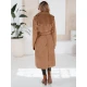 Moteriškas šviesiai rudas žieminis paltas Gino Moteriškos striukės