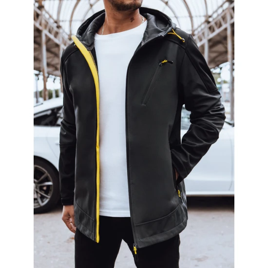 Vyriška tamsiai pilka striukė su gobtuvu Port Rudeninės / Pavasarinės