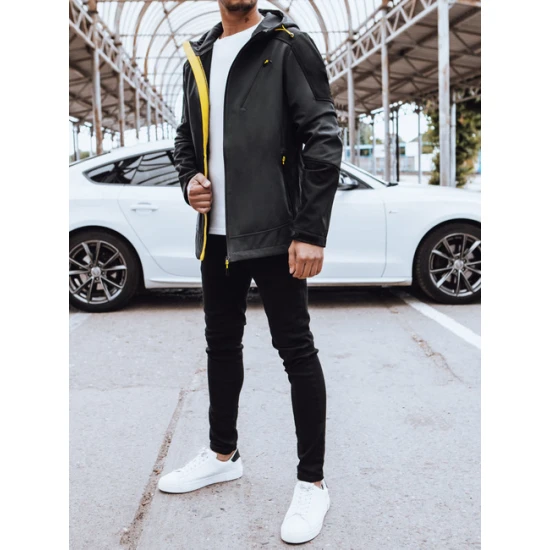 Vyriška tamsiai pilka striukė su gobtuvu Port Rudeninės / Pavasarinės