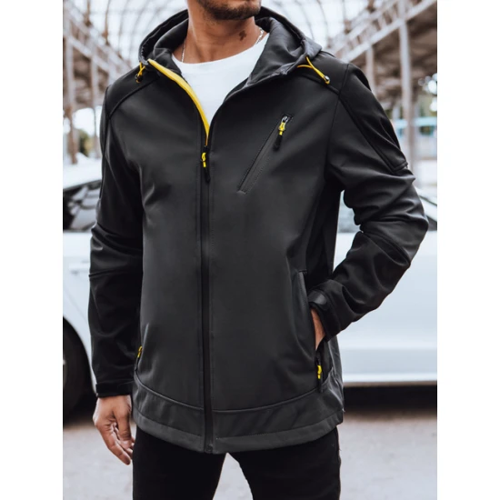 Vyriška tamsiai pilka striukė su gobtuvu Port Rudeninės / Pavasarinės