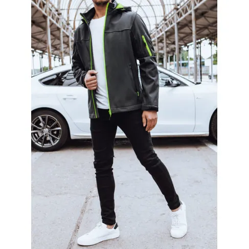 Men's dark grey hooded jacket Retro Men's Jackets and Coats