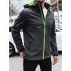 Men's dark grey hooded jacket Retro Men's Jackets and Coats