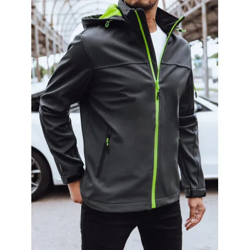 Men's dark grey hooded jacket Retro Men's Jackets and Coats