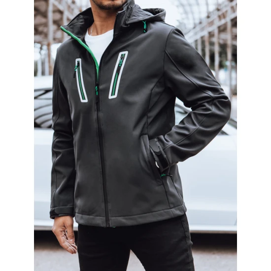 Vyriška tamsiai pilka striukė Marco Rudeninės / Pavasarinės