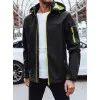 Men's black hooded jacket Retro Men's Jackets and Coats