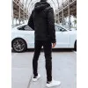 Men's black hooded jacket Retro Men's Jackets and Coats