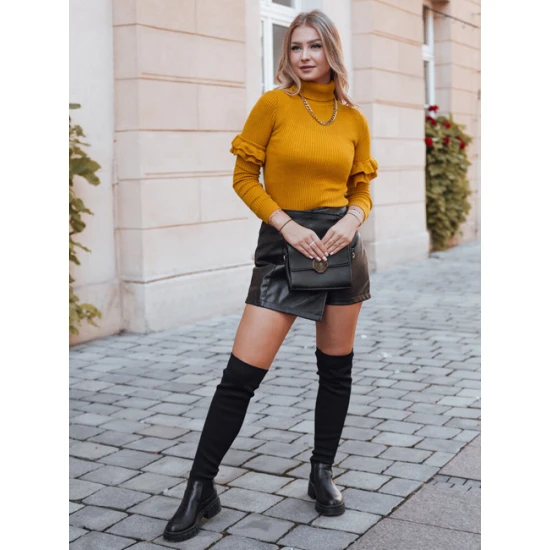 Moteriškas oranžinis megztinis Bufal Moteriški megztiniai