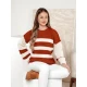 Moteriškas raudonas/baltas megztinis Tango Moteriški megztiniai