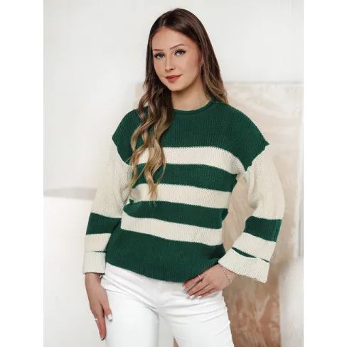 Women's green/white jumper Tango Women's sweaters