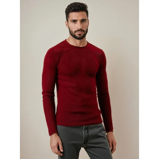 Vyriškas bordo megztins Areta Megztiniai