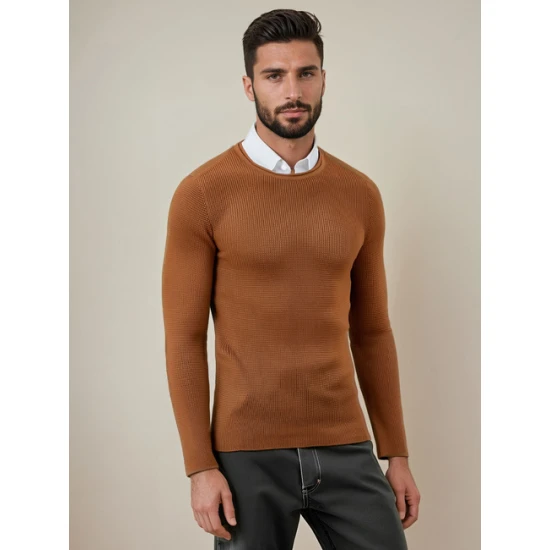 Vyriškas rudas megztins Areta Megztiniai