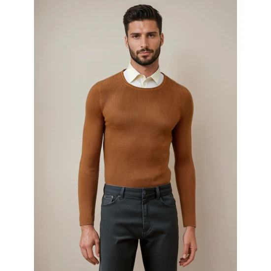 Vyriškas rudas megztins Areta Megztiniai