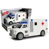 Valkoinen ambulanssi, jossa on ääni- ja valoefektejä Yrityksen autot