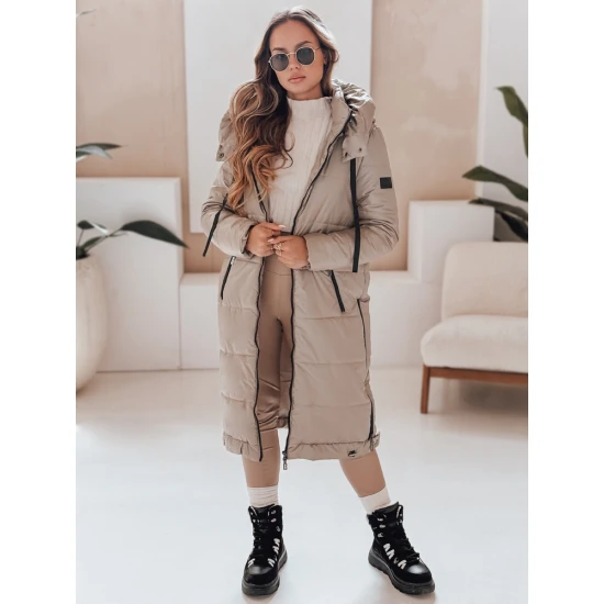 Moteriška ilga rusvos spalvos striukė Orvit Moteriškos striukės