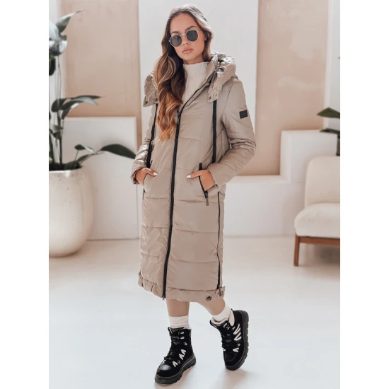 Moteriška ilga rusvos spalvos striukė Orvit Moteriškos striukės