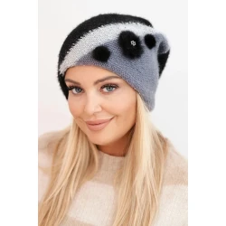 Moteriška juodos spalvos kepurė Rose