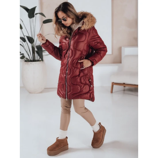 Moteriška žieminė bordo spalvos striukė Varel Moteriškos striukės