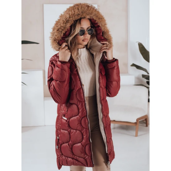 Moteriška žieminė bordo spalvos striukė Varel Moteriškos striukės