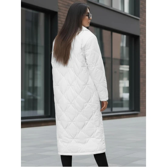 Moteriškas baltas žieminis paltas Fox Moteriškos striukės