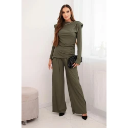 Moteriškas chaki spalvos komplektas Emit