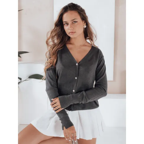 Kobiety ciemnoszary sweter Glow Swetry damskie