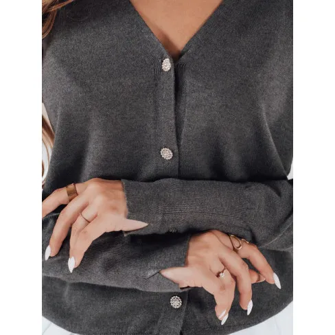 Kobiety ciemnoszary sweter Glow Swetry damskie