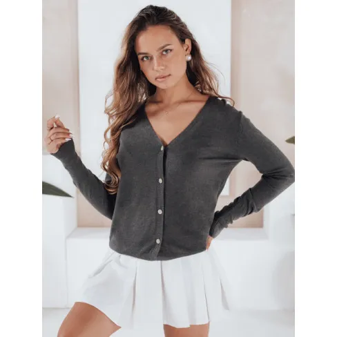 Kobiety ciemnoszary sweter Glow Swetry damskie