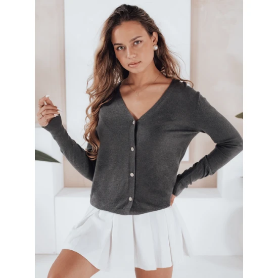 Moteriškas tamsiai pilkas megztinis Glow Moteriški megztiniai