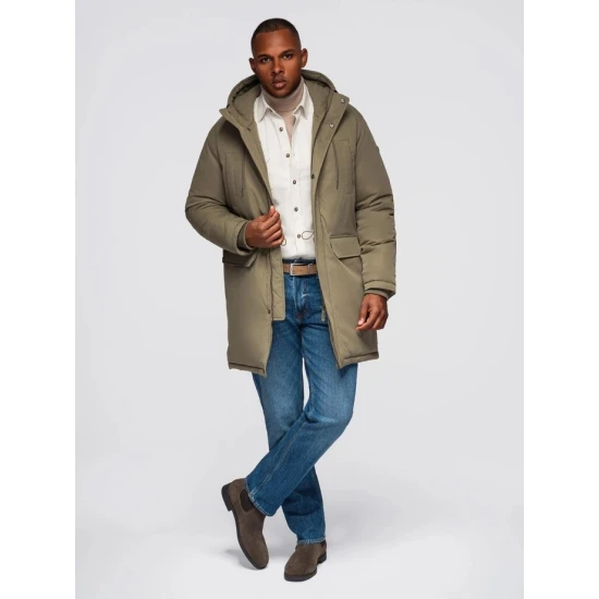 Vyriška ilga chaki spalvos striukė Fend Vyriškos Striukės ir Paltai