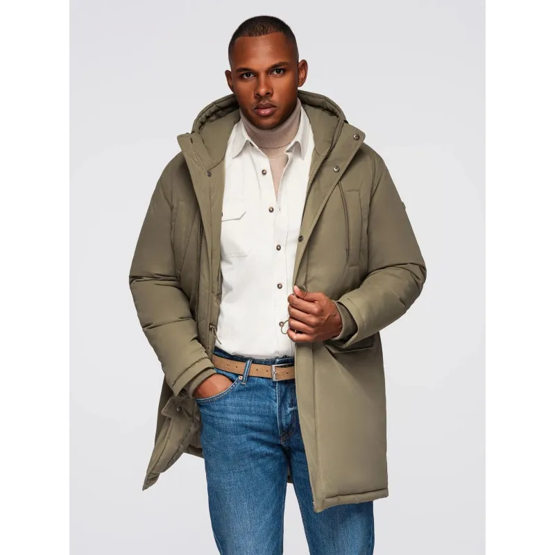 Men's long khaki jacket Fend Men's Jackets and Coats