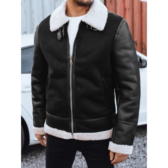 Vyriška juoda odinė striukė Mito Odinės striukės