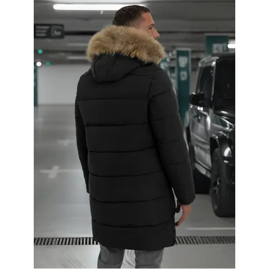 Vyriška juodos spalvos žieminė striukė Fred JS/25M9803/392