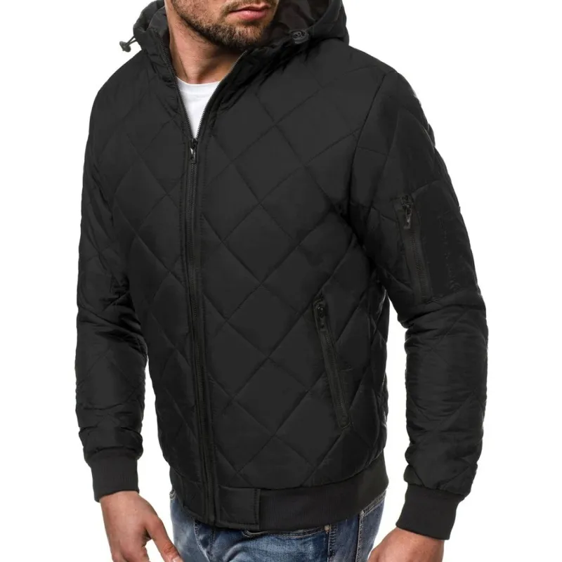 Vyriška pavasarinė - rudeninė striukė juodos spalvos Karl Rudeninės / Pavasarinės