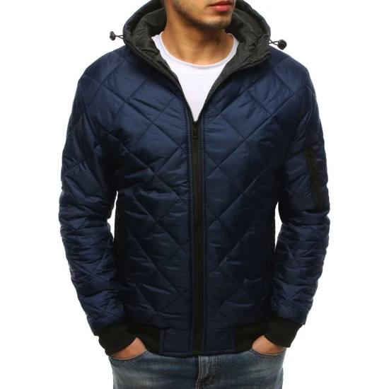 Vyriška pavasarinė - rudeninė striukė tamsiai mėlynos spalvos Karl Rudeninės / Pavasarinės