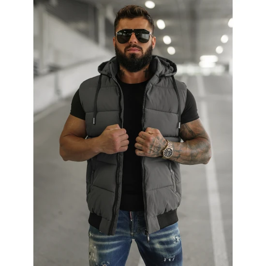 Vyriška tamsiai pilka liemenė Corles Liemenės