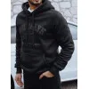 Kobaltowy męski sweter Brooklyn Bluzy z napisami