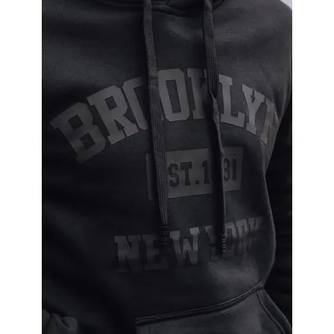 Kobaltowy męski sweter Brooklyn Bluzy z napisami