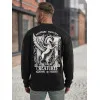 Męski czarny sweter z kapturem Mafia Bluzy z napisami