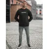 Męski czarny sweter z kapturem Mafia Bluzy z napisami