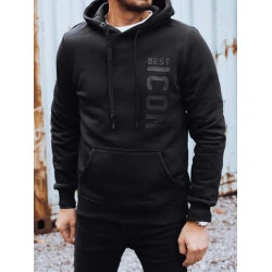 Vyriškas juodas džemperis su gobtuvu Best Icon