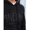 Męski czarny sweter z dekoltem Shelby Bluzy z napisami