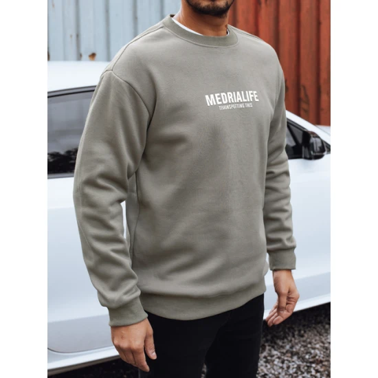 Vyriškas pilkas džemperis Medrialife Džemperiai be gobtuvo