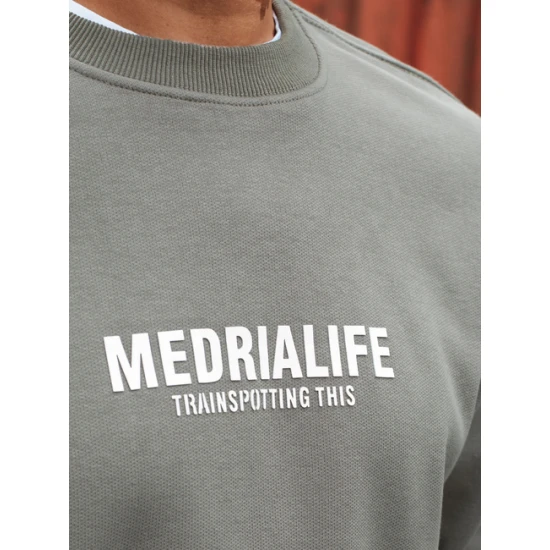 Vyriškas pilkas džemperis Medrialife Džemperiai be gobtuvo