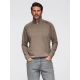 Vyriškas rudas megztinis Exim Megztiniai aukštu kaklu